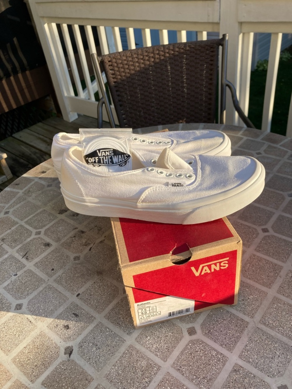 Vans Old Skool True White Mens Size 7.5 - Picture 2 of 7